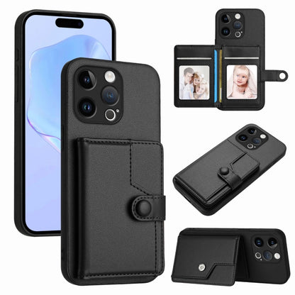 Button Card Bag RFID Anti-theft Phone Case, For iPhone SE 2022 / 2020, For iPhone 13 Pro Max, For iPhone 13 Pro, For iPhone 13
