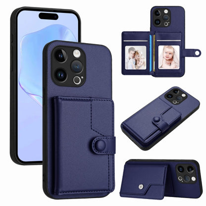 Button Card Bag RFID Anti-theft Phone Case, For iPhone SE 2022 / 2020, For iPhone 13 Pro Max, For iPhone 13 Pro, For iPhone 13