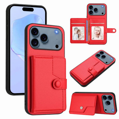 Button Card Bag RFID Anti-theft Phone Case, For iPhone 18 Pro / 17 Pro, For iPhone 18 Pro Max / 17 Pro Max, For iPhone 17, For iPhone Air