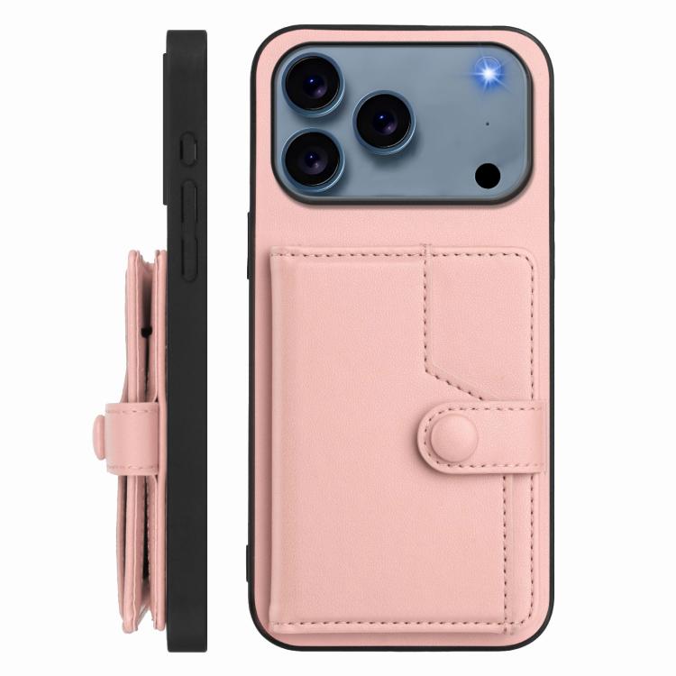 Button Card Bag RFID Anti-theft Phone Case, For iPhone 18 Pro / 17 Pro, For iPhone 18 Pro Max / 17 Pro Max, For iPhone 17, For iPhone Air