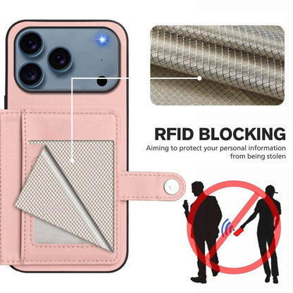 Button Card Bag RFID Anti-theft Phone Case, For iPhone 18 Pro / 17 Pro, For iPhone 18 Pro Max / 17 Pro Max, For iPhone 17, For iPhone Air
