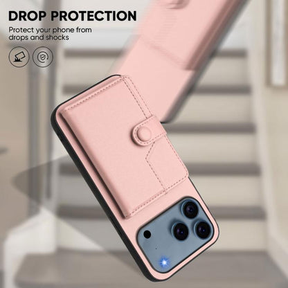 Button Card Bag RFID Anti-theft Phone Case, For iPhone 18 Pro / 17 Pro, For iPhone 18 Pro Max / 17 Pro Max, For iPhone 17, For iPhone Air