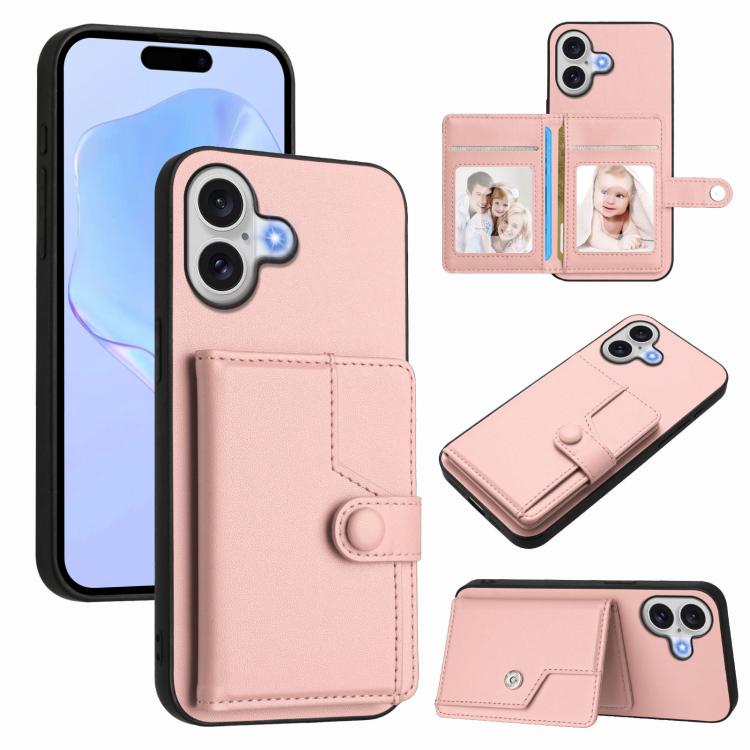 Button Card Bag RFID Anti-theft Phone Case, For iPhone 18 Pro / 17 Pro, For iPhone 18 Pro Max / 17 Pro Max, For iPhone 17, For iPhone Air
