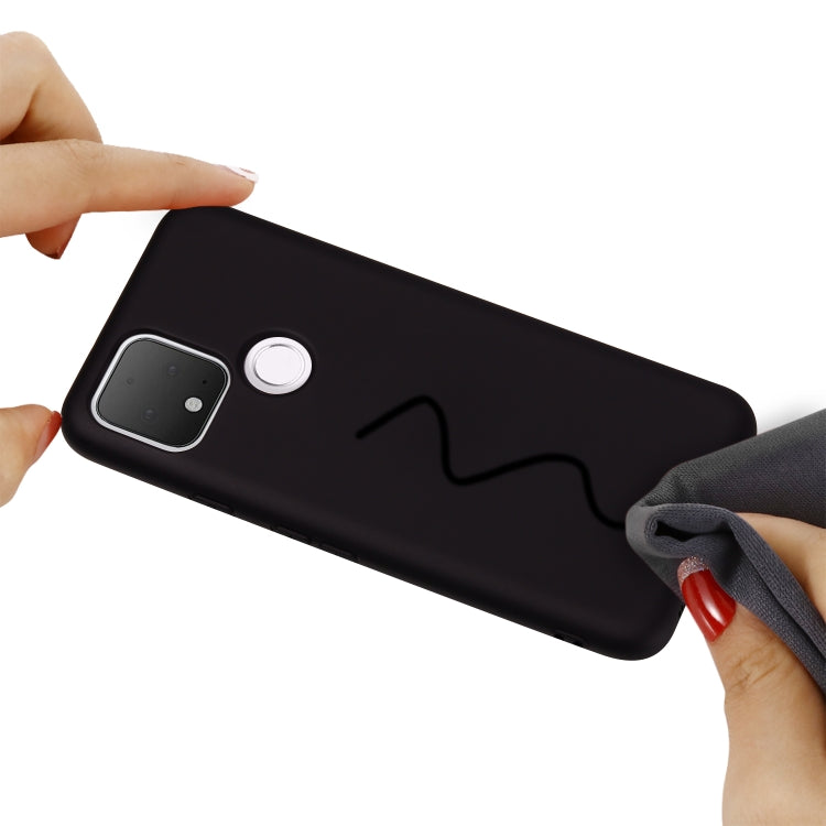 Pure Color Liquid Silicone Shockproof Full Coverage Case, For Google Pixel 5, For Google Pixel 4a 5G