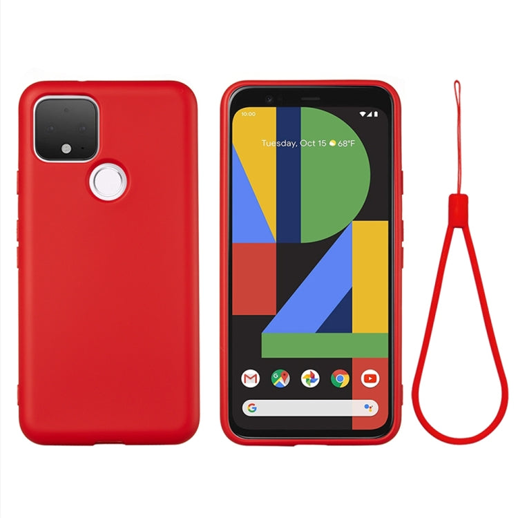 Pure Color Liquid Silicone Shockproof Full Coverage Case, For Google Pixel 5, For Google Pixel 4a 5G