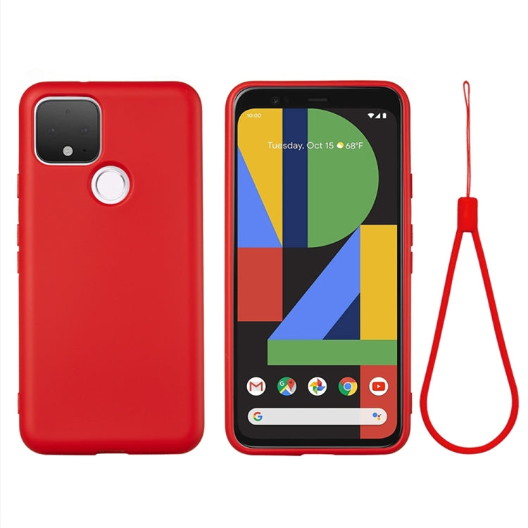 Pure Color Liquid Silicone Shockproof Full Coverage Case, For Google Pixel 5, For Google Pixel 4a 5G