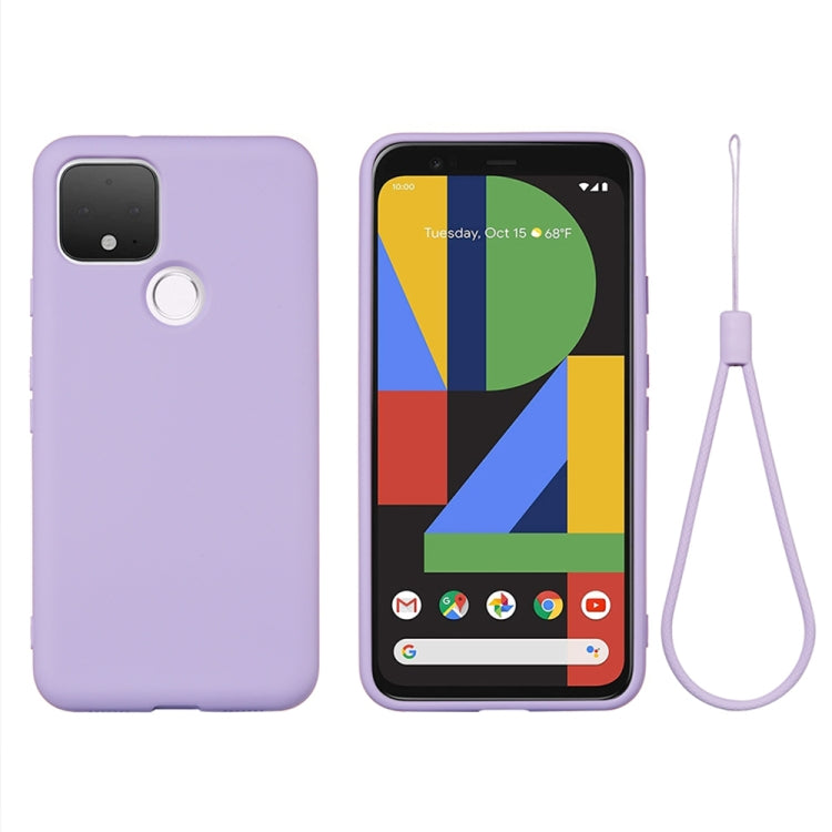 Pure Color Liquid Silicone Shockproof Full Coverage Case, For Google Pixel 5, For Google Pixel 4a 5G