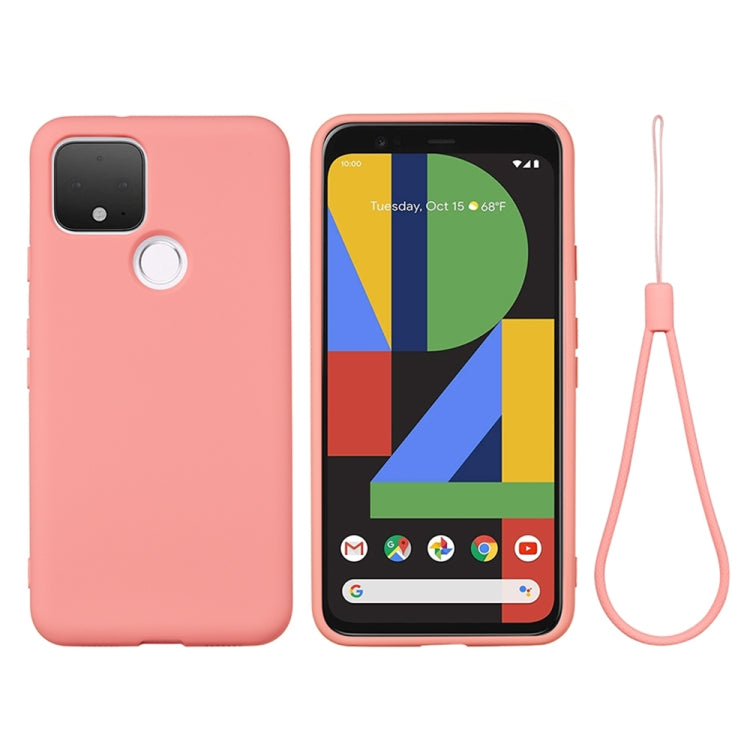 Pure Color Liquid Silicone Shockproof Full Coverage Case, For Google Pixel 5, For Google Pixel 4a 5G