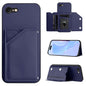 Skin Feel Four Card Slots Phone Case with Wrist Strap, For iPhone 7 / 8 / SE 2020 2022, For iPhone 13 Pro Max, For iPhone 13 Pro, For iPhone 13