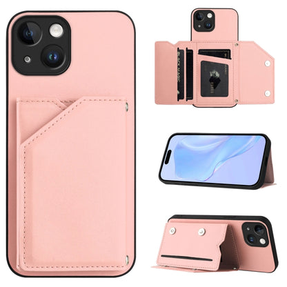Skin Feel Four Card Slots Phone Case with Wrist Strap, For iPhone 7 / 8 / SE 2020 2022, For iPhone 13 Pro Max, For iPhone 13 Pro, For iPhone 13