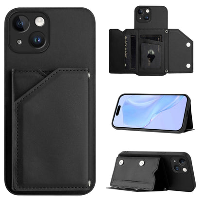 Skin Feel Four Card Slots Phone Case with Wrist Strap, For iPhone 7 / 8 / SE 2020 2022, For iPhone 13 Pro Max, For iPhone 13 Pro, For iPhone 13
