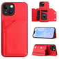 Skin Feel Four Card Slots Phone Case with Wrist Strap, For iPhone 13 mini, For iPhone 12, For iPhone 12 Pro Max, For iPhone 12 Pro