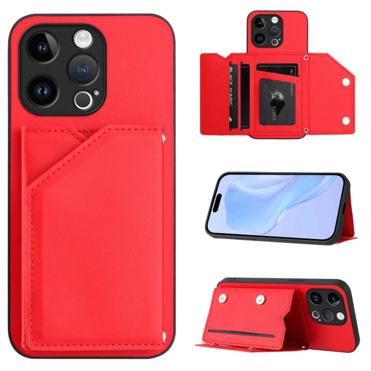 Skin Feel Four Card Slots Phone Case with Wrist Strap, For iPhone 7 / 8 / SE 2020 2022, For iPhone 13 Pro Max, For iPhone 13 Pro, For iPhone 13