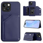 Skin Feel Four Card Slots Phone Case with Wrist Strap, For iPhone 14 Plus, For iPhone 14, For iPhone 14 Pro, For iPhone 14 Pro Max