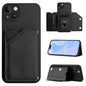 Skin Feel Four Card Slots Phone Case with Wrist Strap, For iPhone 14 Plus, For iPhone 14, For iPhone 14 Pro, For iPhone 14 Pro Max