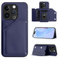 Skin Feel Four Card Slots Phone Case with Wrist Strap, For iPhone 14 Plus, For iPhone 14, For iPhone 14 Pro, For iPhone 14 Pro Max