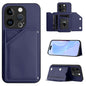 Skin Feel Four Card Slots Phone Case with Wrist Strap, For iPhone 15 Pro Max, For iPhone 15 Pro, For iPhone 15 Plus, For iPhone 15