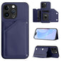 Skin Feel Four Card Slots Phone Case with Wrist Strap, For iPhone 15 Pro Max, For iPhone 15 Pro, For iPhone 15 Plus, For iPhone 15