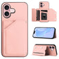 Skin Feel Four Card Slots Phone Case with Wrist Strap, For iPhone 16 Pro Max, For iPhone 16 Pro, For iPhone 16 Plus, For iPhone 16