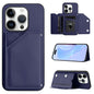 Skin Feel Four Card Slots Phone Case with Wrist Strap, For iPhone 16 Pro Max, For iPhone 16 Pro, For iPhone 16 Plus, For iPhone 16