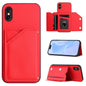 Skin Feel Four Card Slots Phone Case with Wrist Strap, For iPhone X / XS, For iPhone XR, For iPhone XS Max, For iPhone 7 Plus / 8 Plus