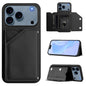 Skin Feel Four Card Slots Phone Case with Wrist Strap, For iPhone 18 Pro / 17 Pro, For iPhone 18 Pro Max / 17 Pro Max, For iPhone 17, For iPhone Air
