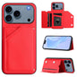 Skin Feel Four Card Slots Phone Case with Wrist Strap, For iPhone 18 Pro / 17 Pro, For iPhone 18 Pro Max / 17 Pro Max, For iPhone 17, For iPhone Air
