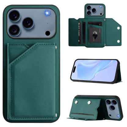 Skin Feel Four Card Slots Phone Case with Wrist Strap, For iPhone 18 Pro / 17 Pro, For iPhone 18 Pro Max / 17 Pro Max, For iPhone 17, For iPhone Air