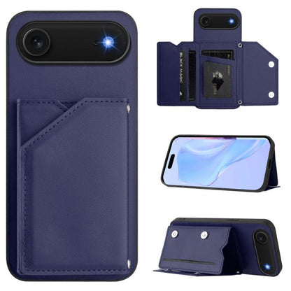 Skin Feel Four Card Slots Phone Case with Wrist Strap, For iPhone 17 Pro Max, For iPhone 17 Pro, For iPhone 17, For iPhone Air