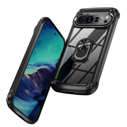 TPU + PC Lens Protection Phone Case with Ring Holder, For Google Pixel 9 Pro XL, For Google Pixel 9 / 9 Pro