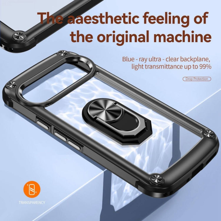 TPU + PC Lens Protection Phone Case with Ring Holder, For Google Pixel 9 Pro XL, For Google Pixel 9 / 9 Pro