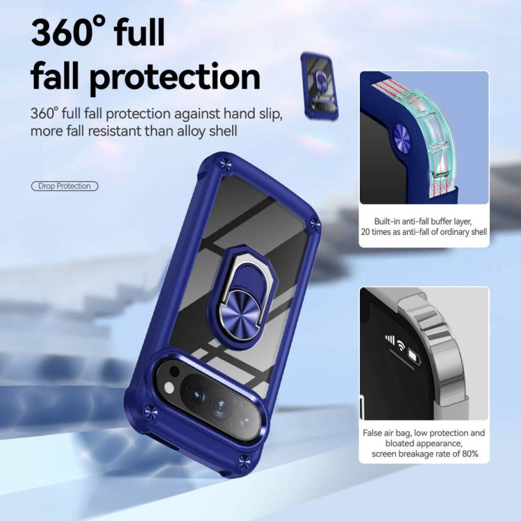 TPU + PC Lens Protection Phone Case with Ring Holder, For Google Pixel 9 Pro XL, For Google Pixel 9 / 9 Pro