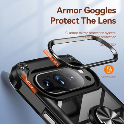 TPU + PC Lens Protection Phone Case with Ring Holder, For Google Pixel 9 Pro XL, For Google Pixel 9 / 9 Pro