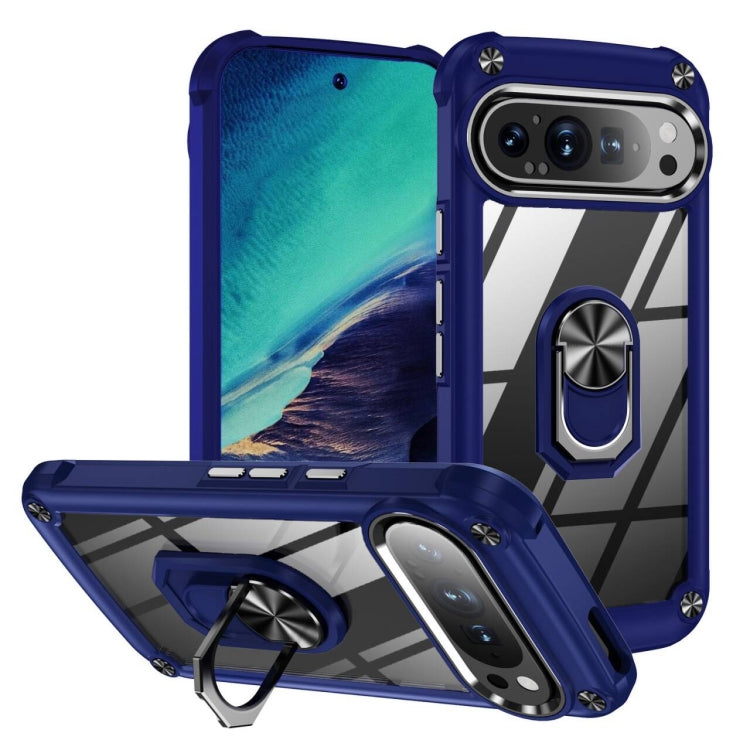 TPU + PC Lens Protection Phone Case with Ring Holder, For Google Pixel 9 Pro XL, For Google Pixel 9 / 9 Pro