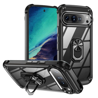 TPU + PC Lens Protection Phone Case with Ring Holder, For Google Pixel 9 Pro XL, For Google Pixel 9 / 9 Pro