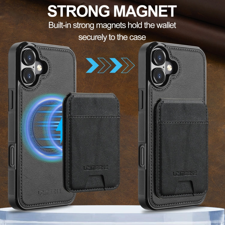 LC.IMEEKE L3 Series Detachable RFID Card Bag Magsafe Phone Case, For iPhone 16, For iPhone 15 Pro Max, For iPhone 15 Pro, For iPhone 15 Plus / 14 Plus