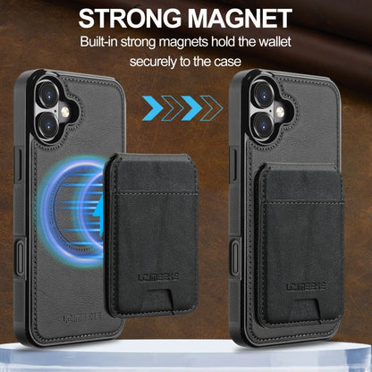 LC.IMEEKE L3 Series Detachable RFID Card Bag Magsafe Phone Case, For iPhone 16, For iPhone 15 Pro Max, For iPhone 15 Pro, For iPhone 15 Plus / 14 Plus