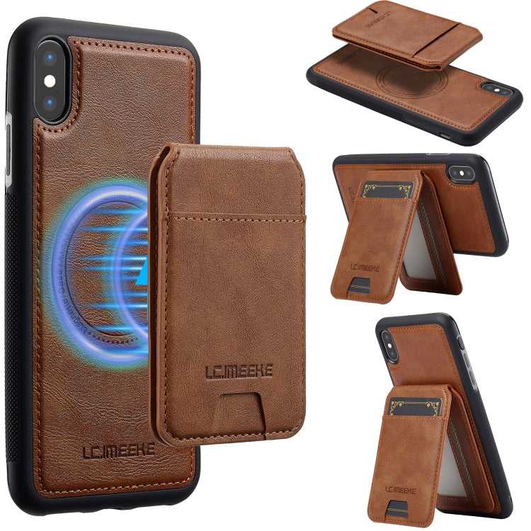LC.IMEEKE L3 Series Detachable RFID Card Bag Magsafe Phone Case, For iPhone 13 mini, For iPhone XS / X, For iPhone XR, For iPhone XS Max