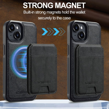 LC.IMEEKE L3 Series Detachable RFID Card Bag Magsafe Phone Case, For iPhone 13 mini, For iPhone XS / X, For iPhone XR, For iPhone XS Max