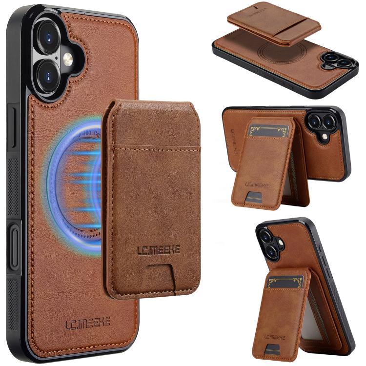 LC.IMEEKE L3 Series Detachable RFID Card Bag Magsafe Phone Case, For iPhone 18 Pro / 17 Pro, For iPhone 18 Pro Max / 17 Pro Max, For iPhone 17e / 16e, For iPhone 17