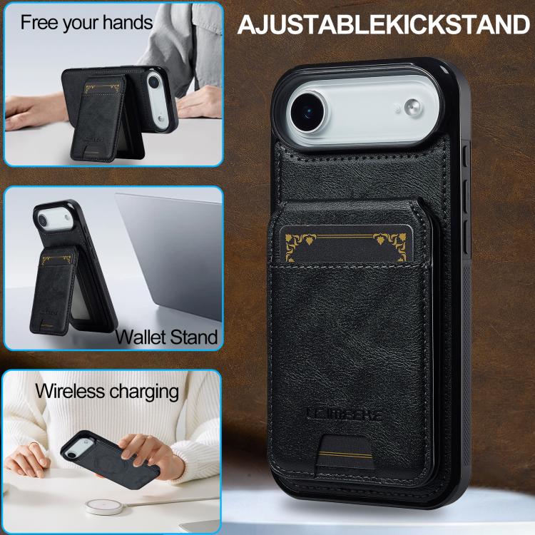 LC.IMEEKE L3 Series Detachable RFID Card Bag Magsafe Phone Case, For iPhone Air, For iPhone 16 Pro Max, For iPhone 16 Pro, For iPhone 16 Plus