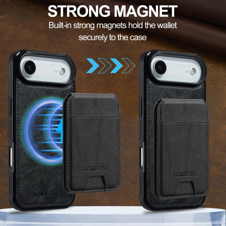 LC.IMEEKE L3 Series Detachable RFID Card Bag Magsafe Phone Case, For iPhone Air, For iPhone 16 Pro Max, For iPhone 16 Pro, For iPhone 16 Plus