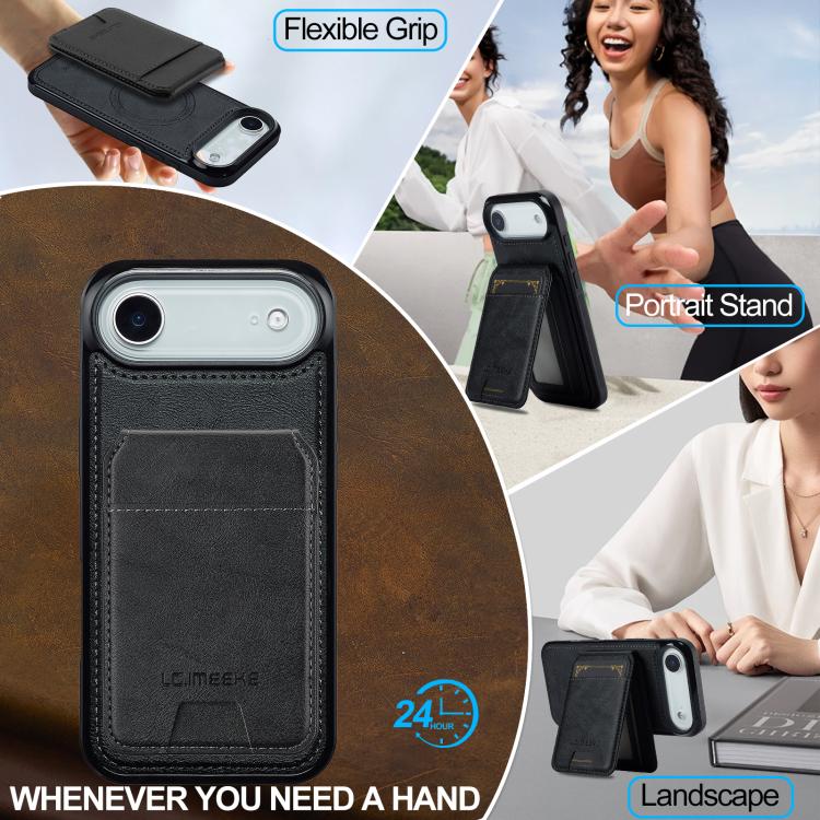LC.IMEEKE L3 Series Detachable RFID Card Bag Magsafe Phone Case, For iPhone Air, For iPhone 16 Pro Max, For iPhone 16 Pro, For iPhone 16 Plus