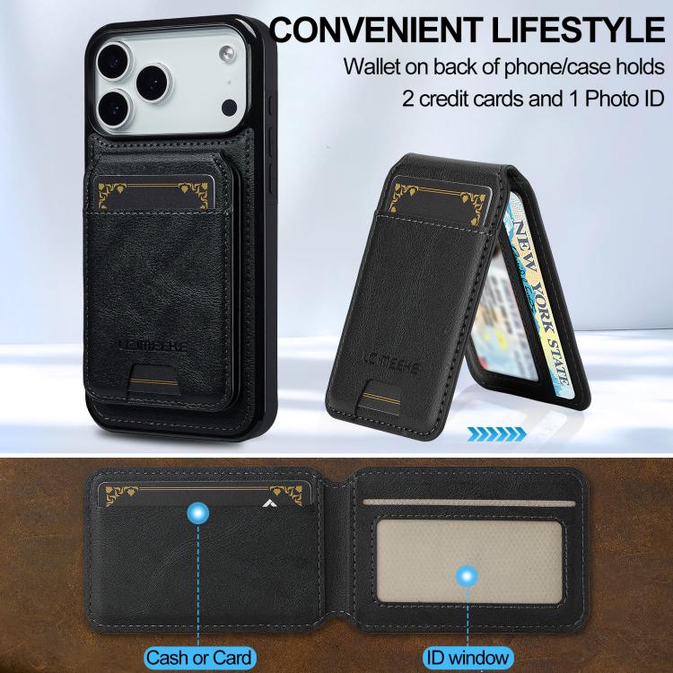 LC.IMEEKE L3 Series Detachable RFID Card Bag Magsafe Phone Case, For iPhone 18 Pro / 17 Pro, For iPhone 18 Pro Max / 17 Pro Max, For iPhone 17e / 16e, For iPhone 17