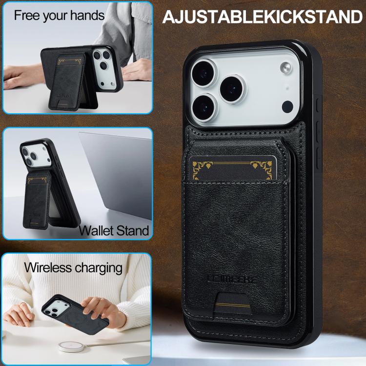 LC.IMEEKE L3 Series Detachable RFID Card Bag Magsafe Phone Case, For iPhone 18 Pro / 17 Pro, For iPhone 18 Pro Max / 17 Pro Max, For iPhone 17e / 16e, For iPhone 17