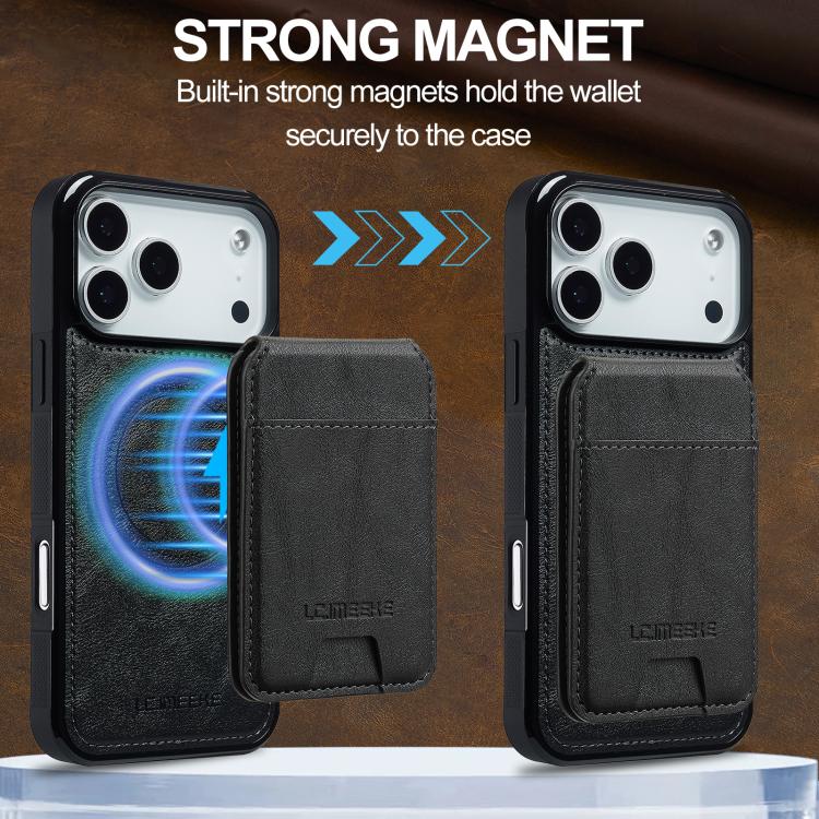LC.IMEEKE L3 Series Detachable RFID Card Bag Magsafe Phone Case, For iPhone 18 Pro / 17 Pro, For iPhone 18 Pro Max / 17 Pro Max, For iPhone 17e / 16e, For iPhone 17