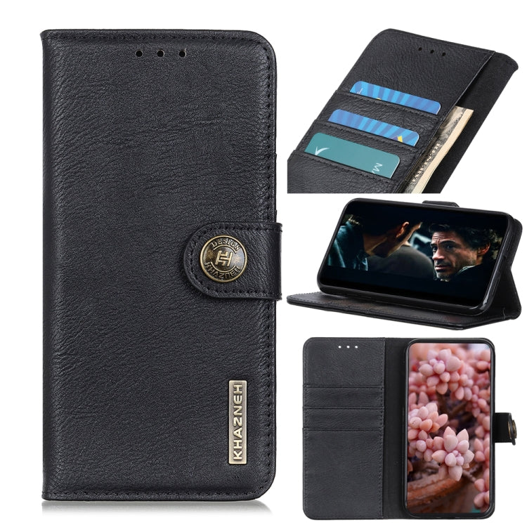 KHAZNEH Cowhide Texture Horizontal Flip Leather Case with Holder & Card Slots & Wallet