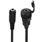3.5mmTRS Stereo Thread Fixed Embedded Ground Plug Panel Audio Cable, Length: 0.3m, Male to Female, Female to Female