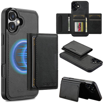 LC.IMEEKE L5 Series Detachable RFID Card Bag Magsafe Phone Case, For iPhone Air, For iPhone 16 Pro Max, For iPhone 16 Pro, For iPhone 16 Plus