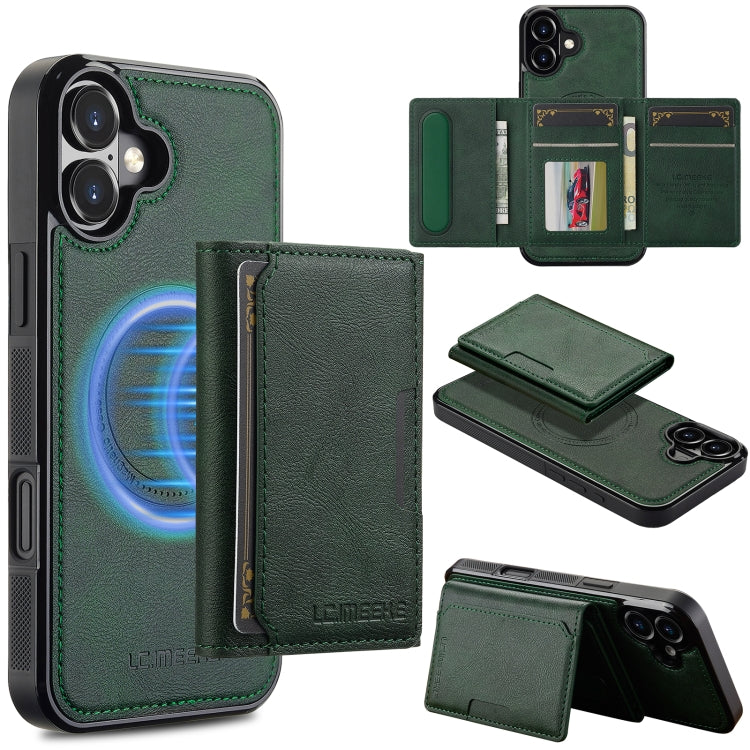 LC.IMEEKE L5 Series Detachable RFID Card Bag Magsafe Phone Case, For iPhone Air, For iPhone 16 Pro Max, For iPhone 16 Pro, For iPhone 16 Plus
